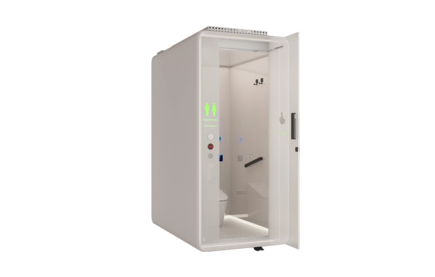 plug‑and‑play portable sanitation unit for remote locations