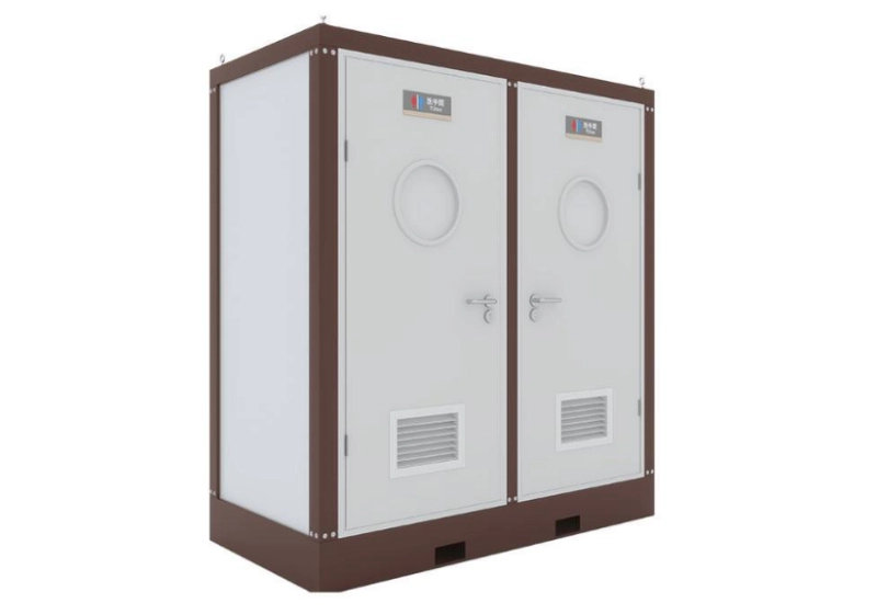double-seat portable restroom