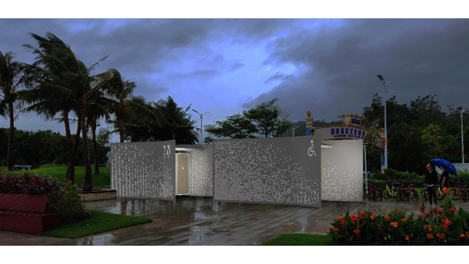 modular public toilet for wharf station