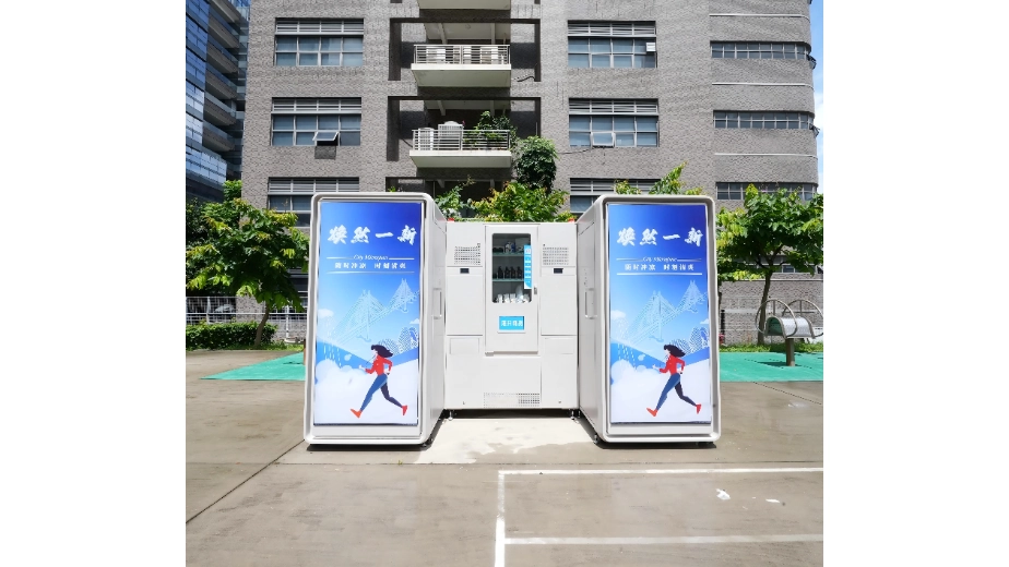 modular public restroom with shower